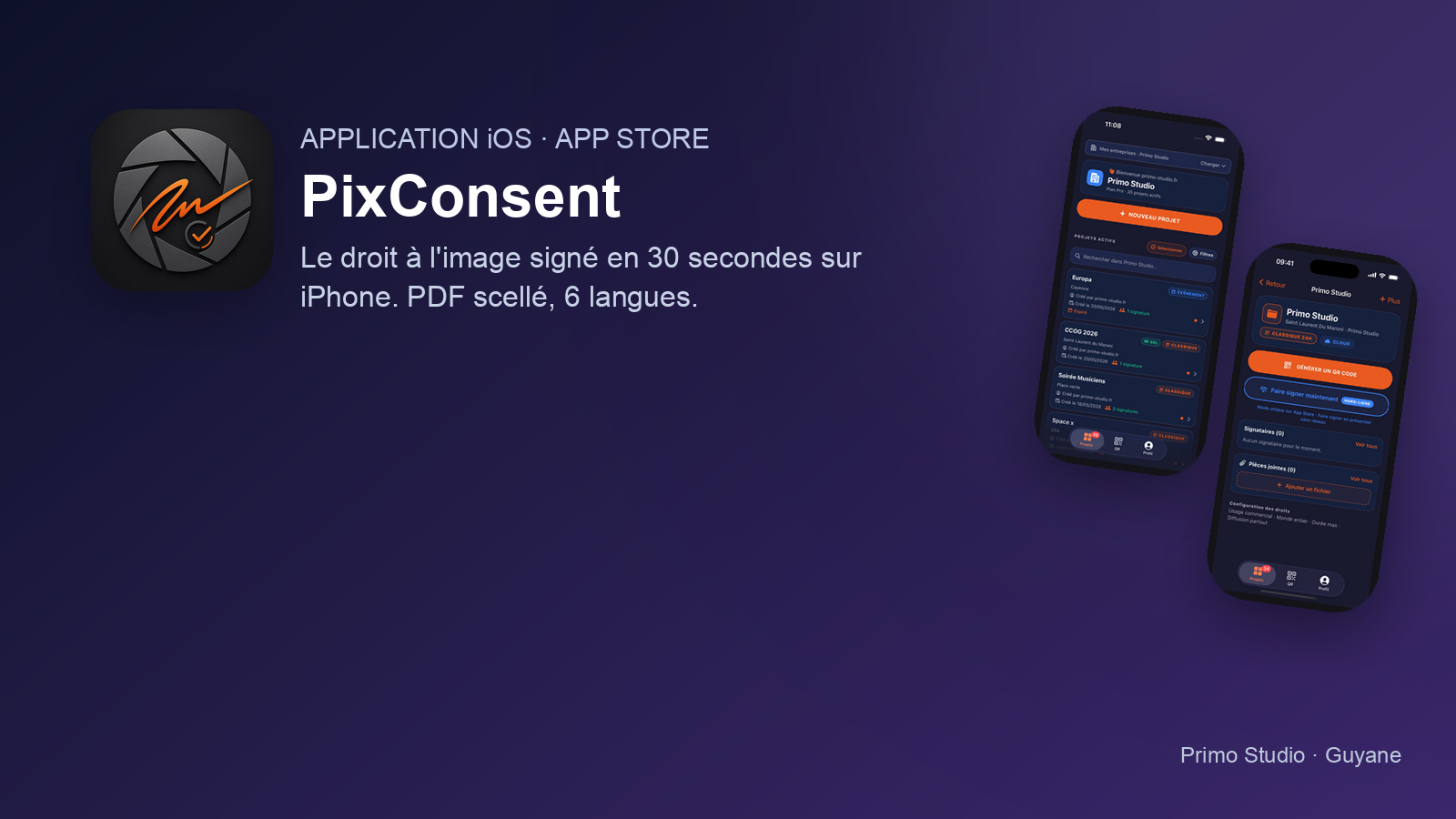 PixConsent : le droit à l'image signé en 30 secondes sur iPhone